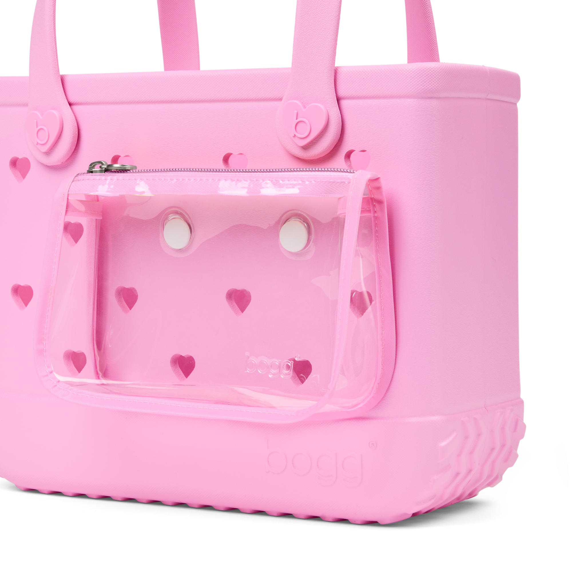 Bitty Bogg Bag - Cut Out Heart Pink Taffy