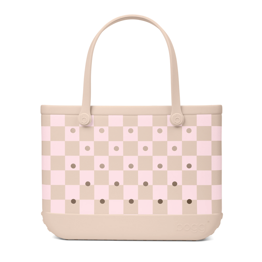 Original Bogg Bag - Checkered Linen\/ Pink Marshmallow