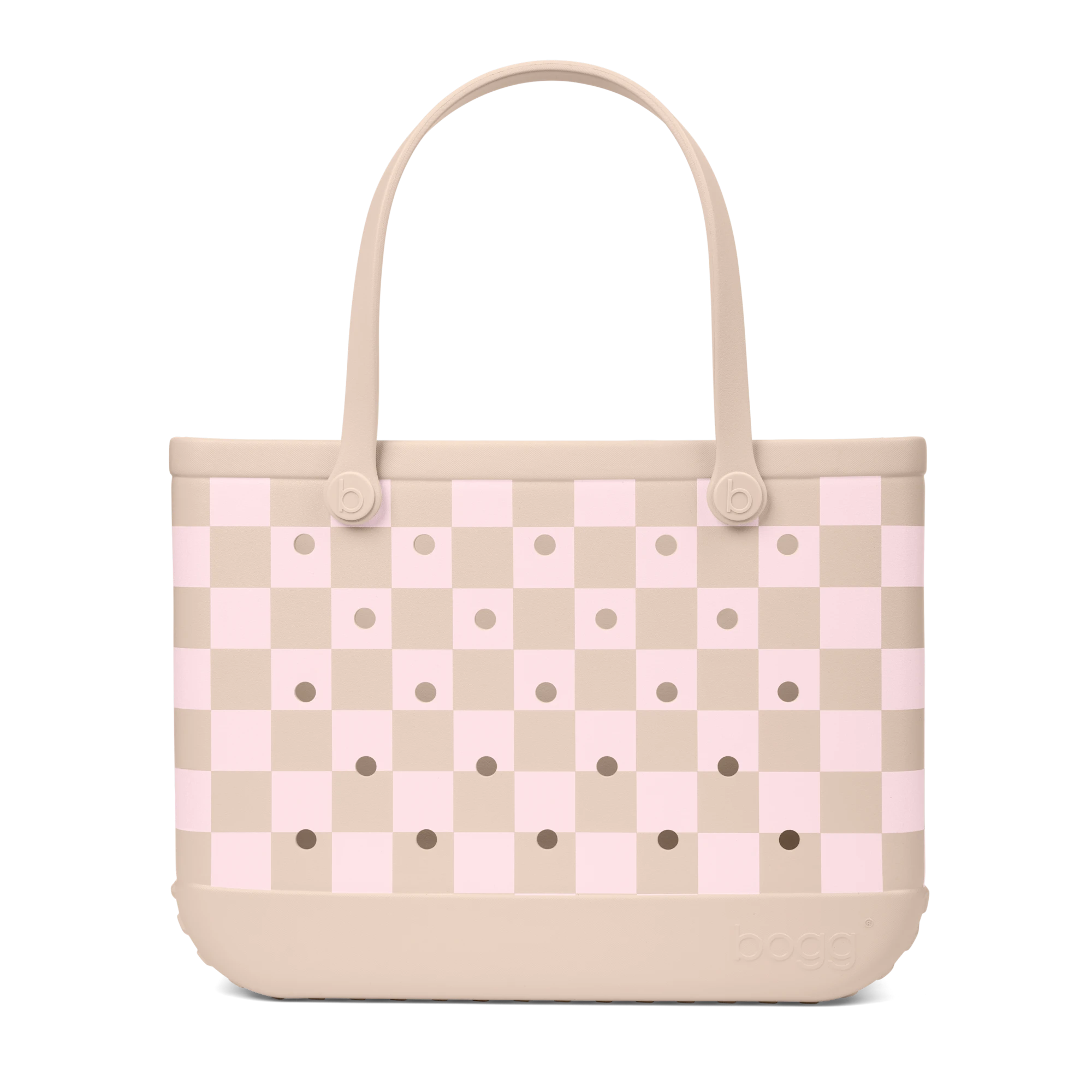 Original Bogg Bag - Checkered Linen\/ Pink Marshmallow