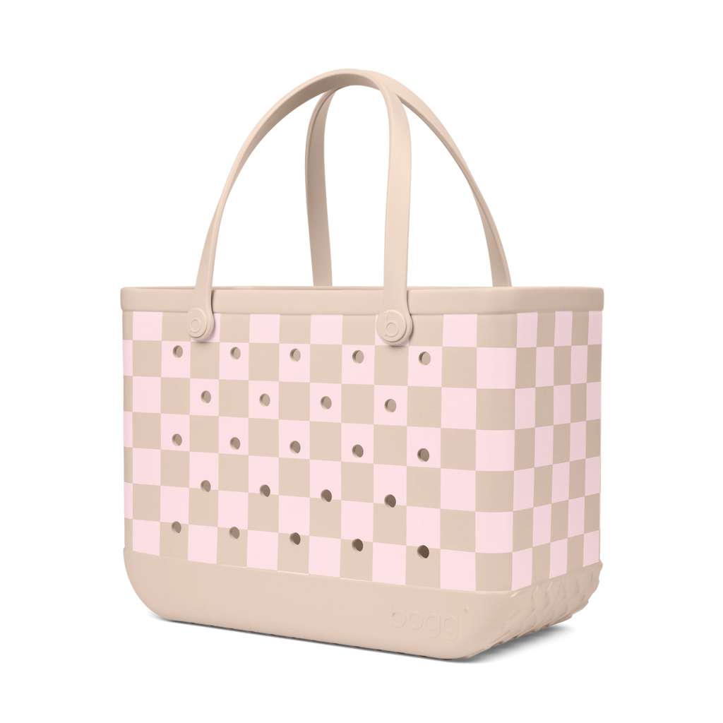 Original Bogg Bag - Checkered Linen\/ Pink Marshmallow