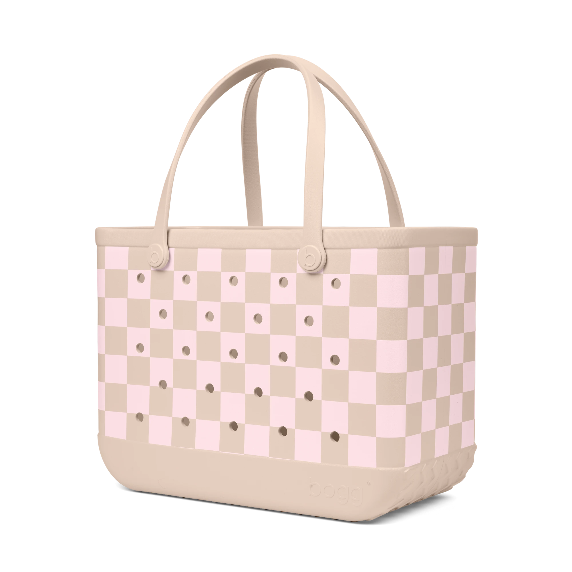 Original Bogg Bag - Checkered Linen\/ Pink Marshmallow