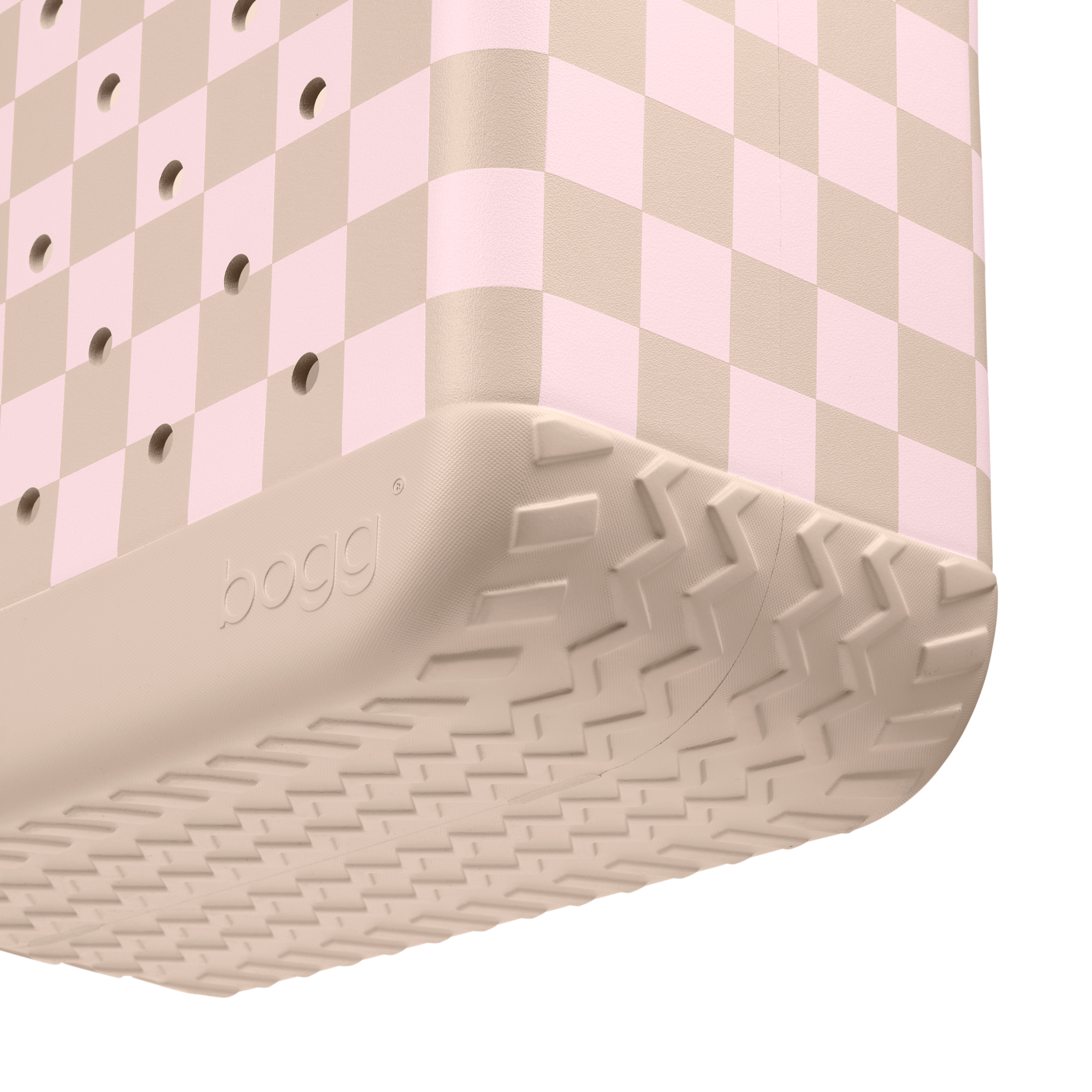 Original Bogg Bag - Checkered Linen\/ Pink Marshmallow