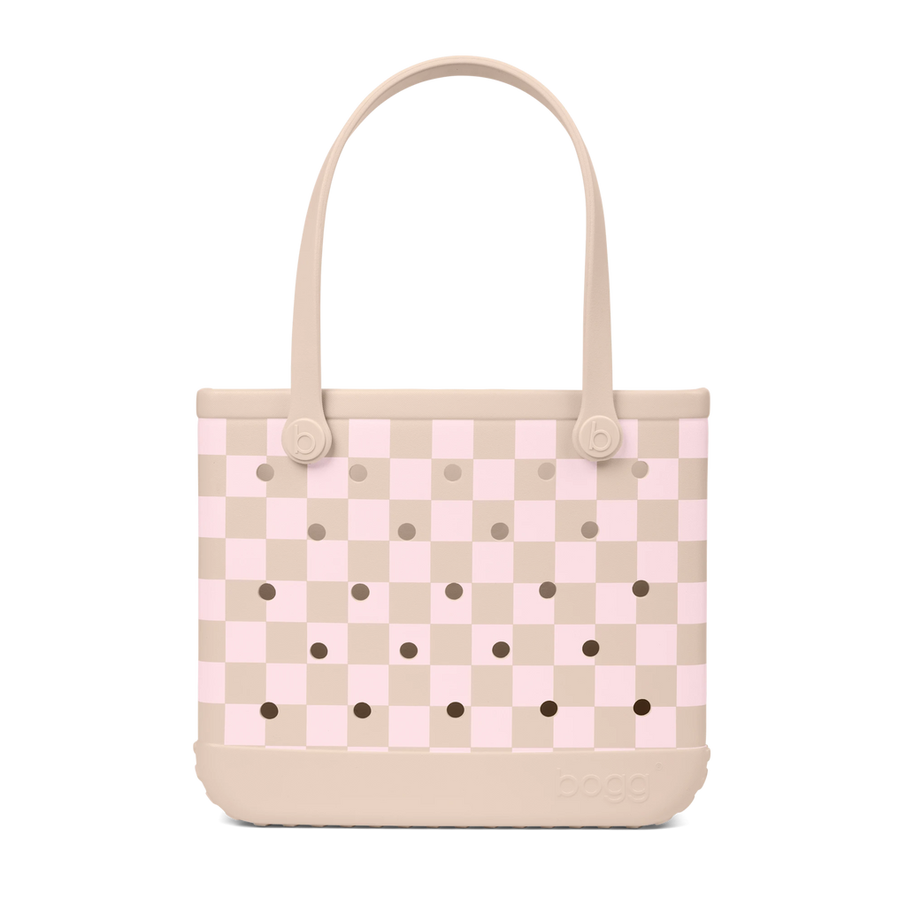 Baby Bogg Bag - Checkered Linen\/ Pink Marshmallow