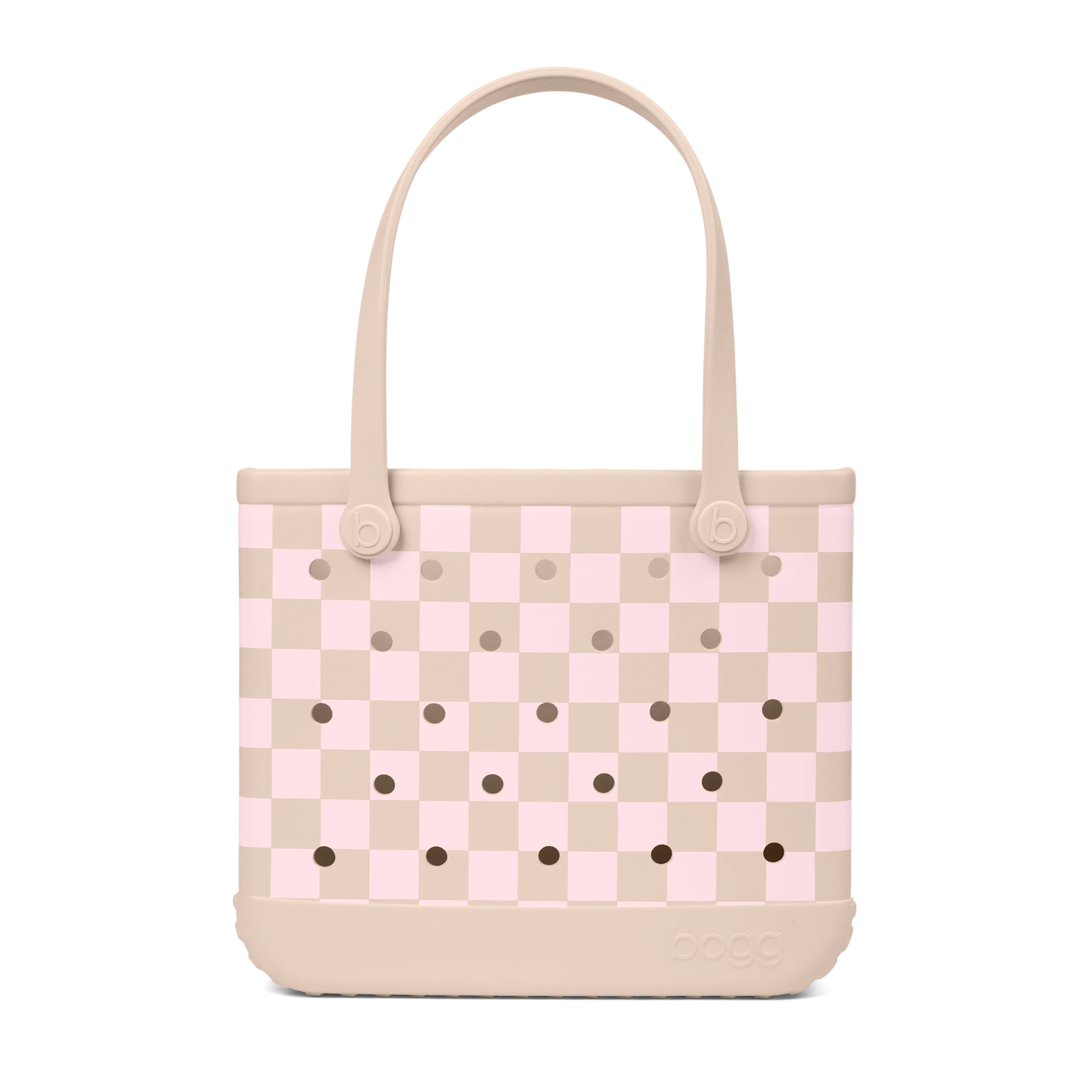 Baby Bogg Bag - Checkered Linen\/ Pink Marshmallow