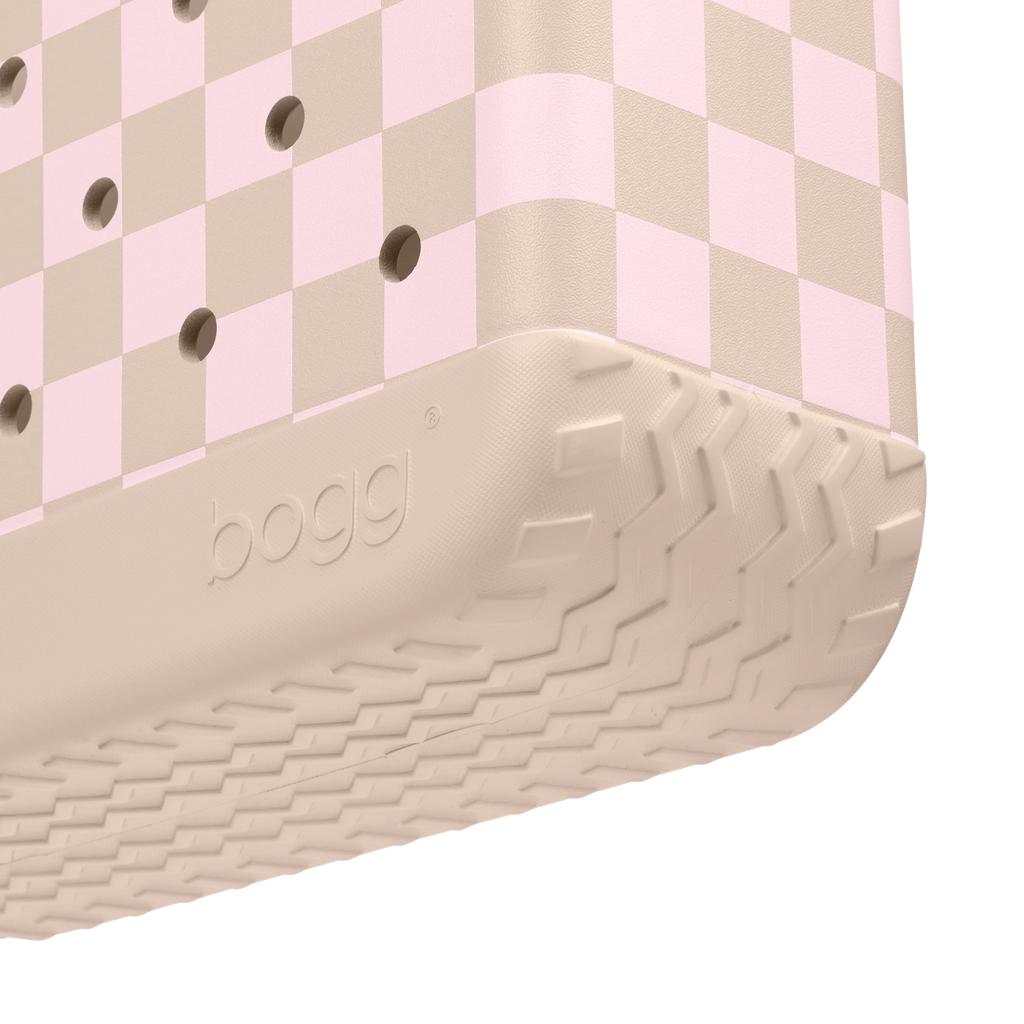 Baby Bogg Bag - Checkered Linen\/ Pink Marshmallow