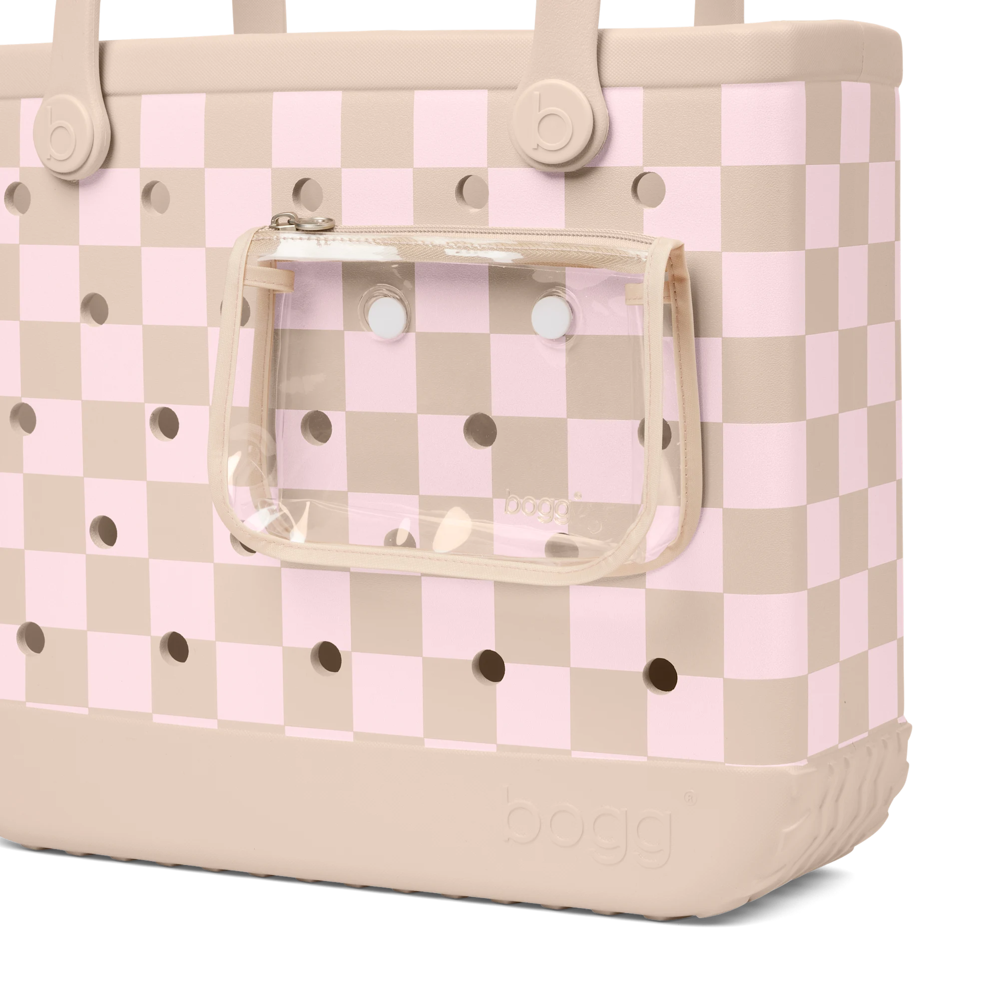 Baby Bogg Bag - Checkered Linen\/ Pink Marshmallow