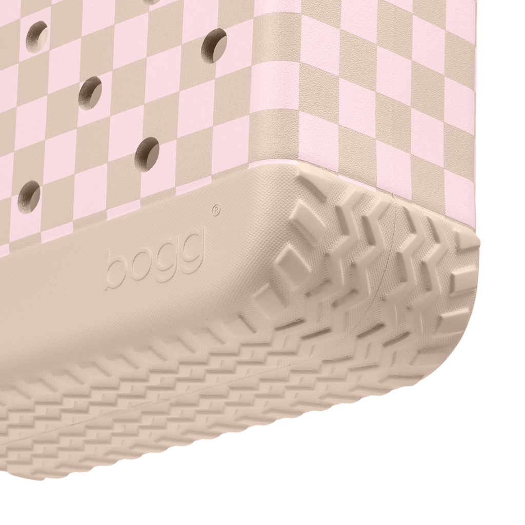 Bitty Bogg Bag - Checkered Linen\/ Pink Marshmallow