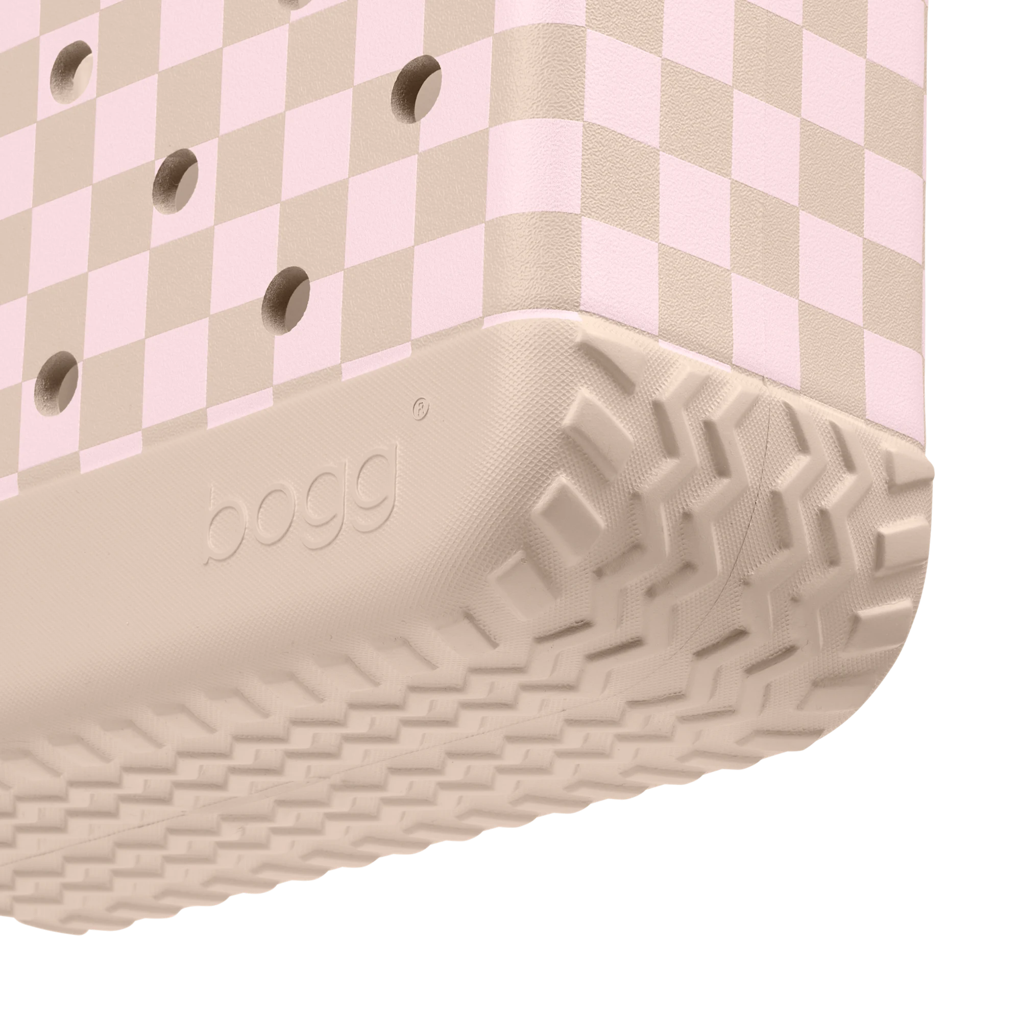 Bitty Bogg Bag - Checkered Linen\/ Pink Marshmallow
